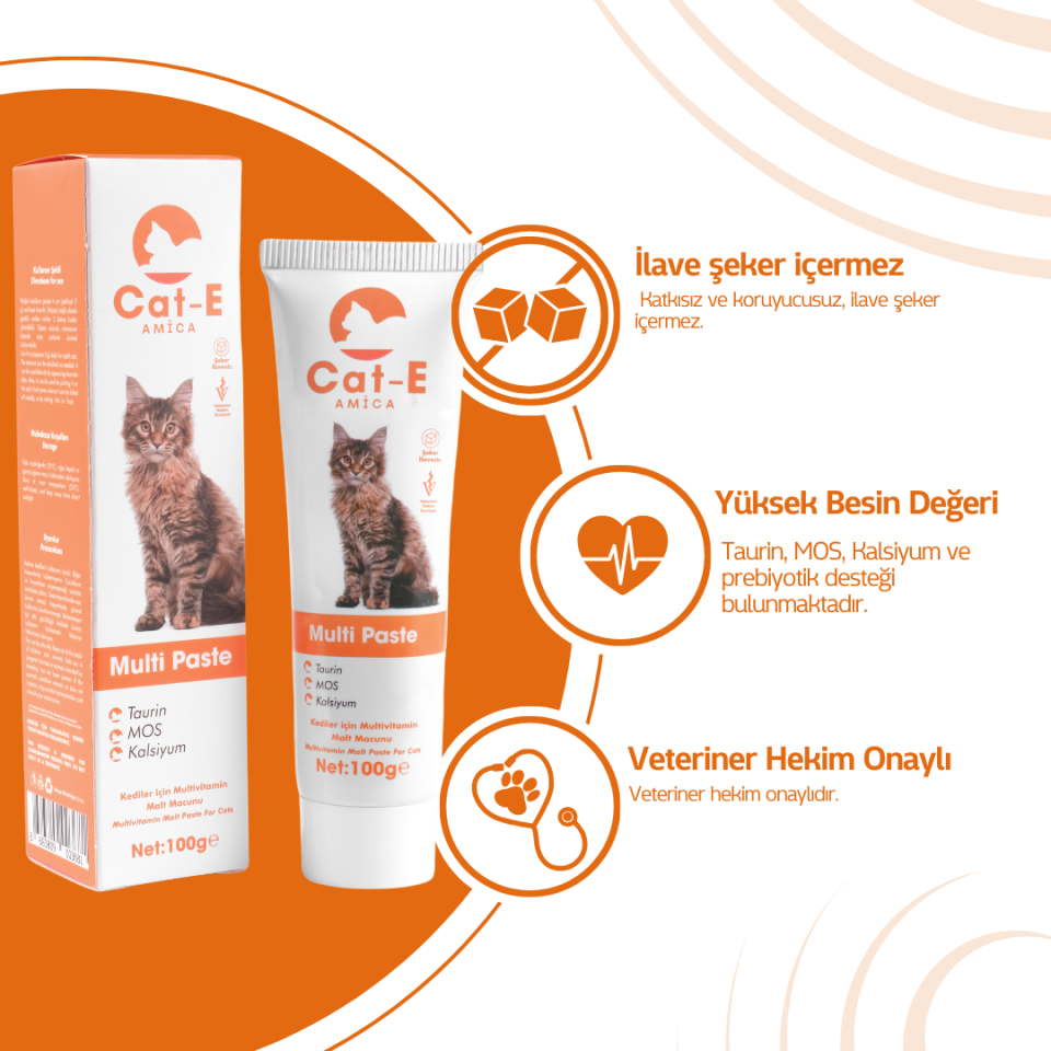 MULTİVİTAMİN PASTE KEDİLER İÇİN MULTİVİTAMİN MALT MACUNU