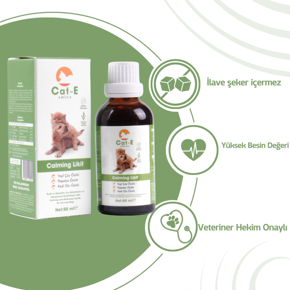CALMİNG DAMLA KEDİ VE KÖPEKLER İÇİN GEVŞEMEYİ VE RAHATLAMAYI DESTEKLEYEN DAMLA