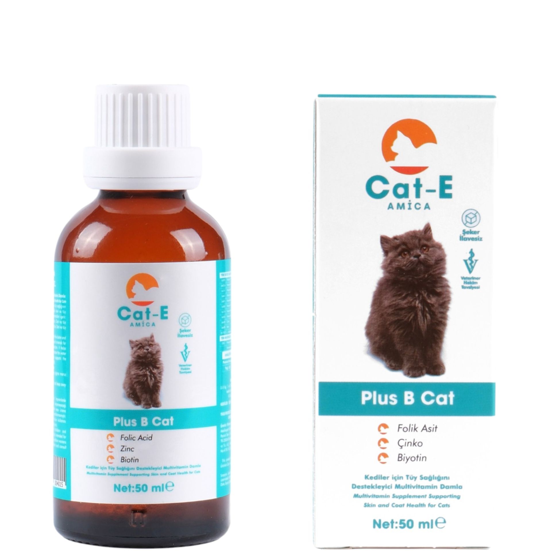 B PLUS KEDİLER İÇİN TÜY SAĞLINI DESTEKLEYİCİ MULTİVİTAMİN DAMLA